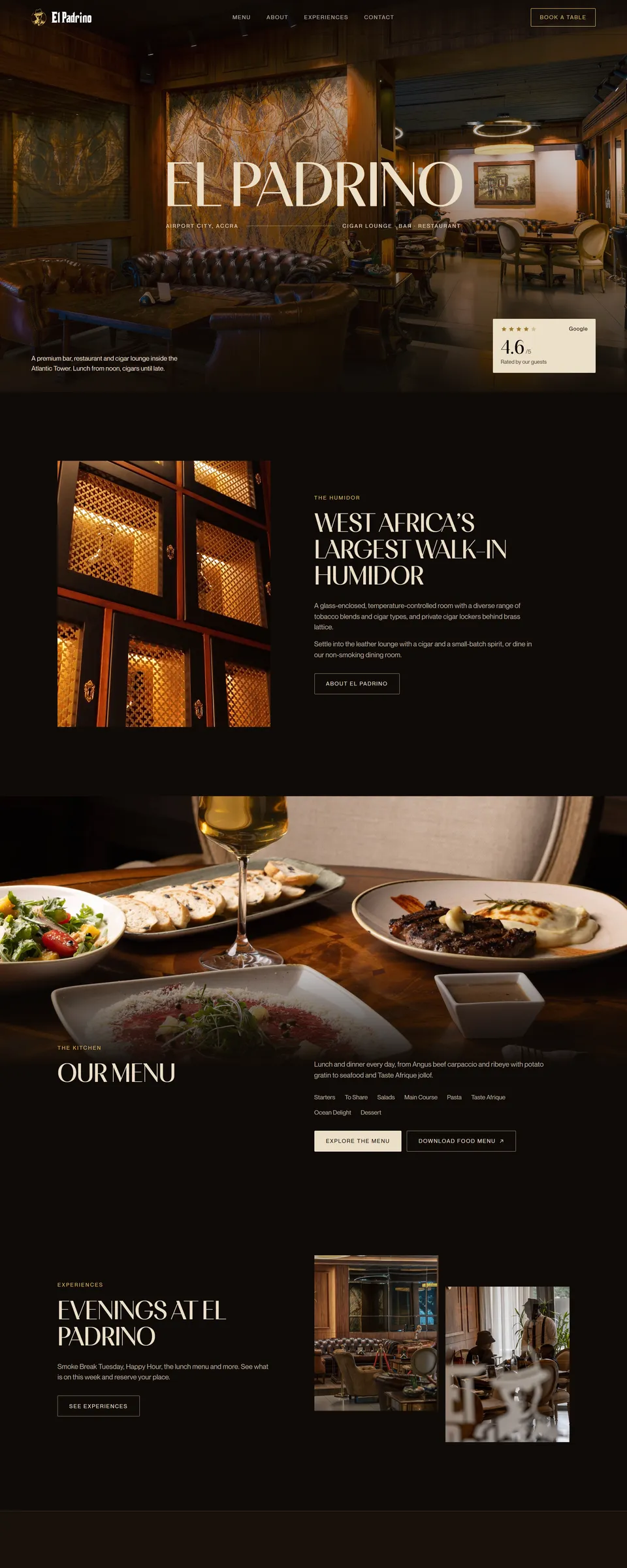 The El Padrino website