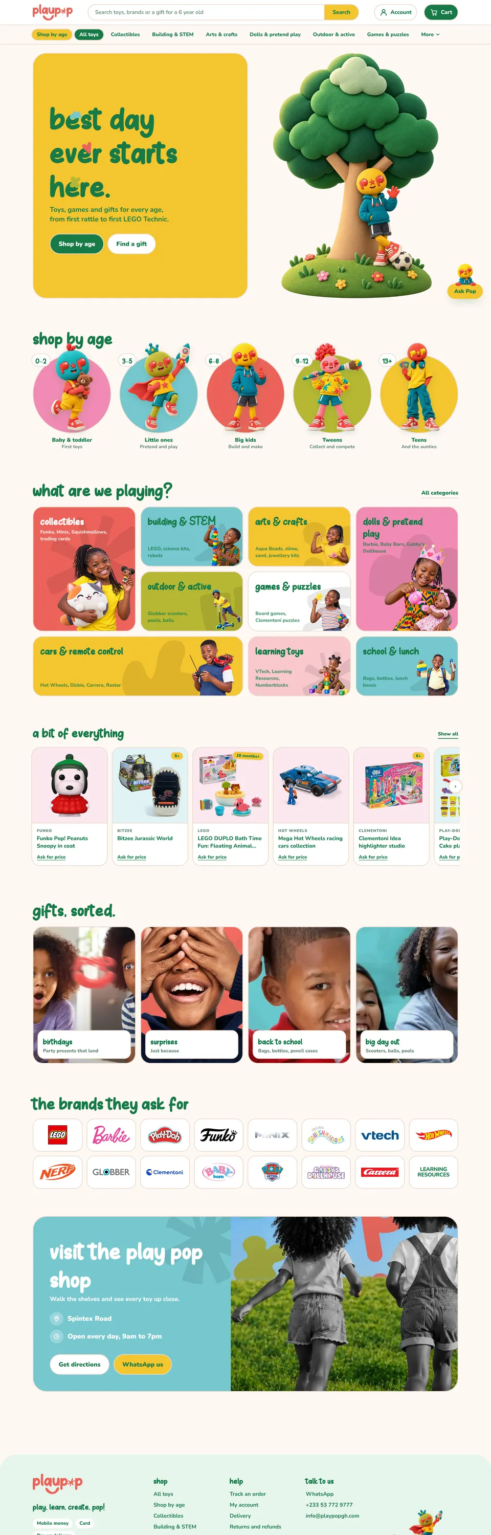 The Play Pop website
