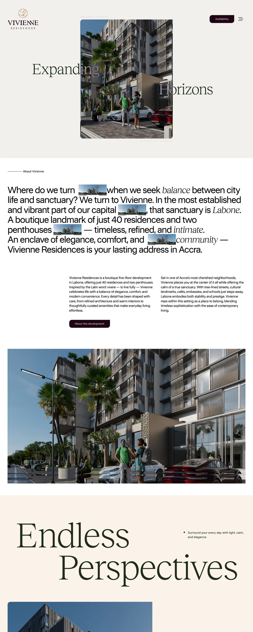 The Vivienne Residences website